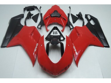 Rojo Negro Mate 07-14 Ducati 848 1098 1198 Carenado