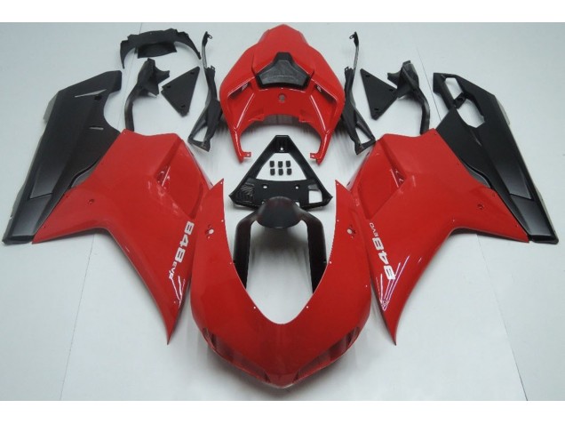 Rojo Negro Mate 07-14 Ducati 848 1098 1198 Carenado Rojo Negro Mate 07-14 Ducati 848 1098 1198 Carenado