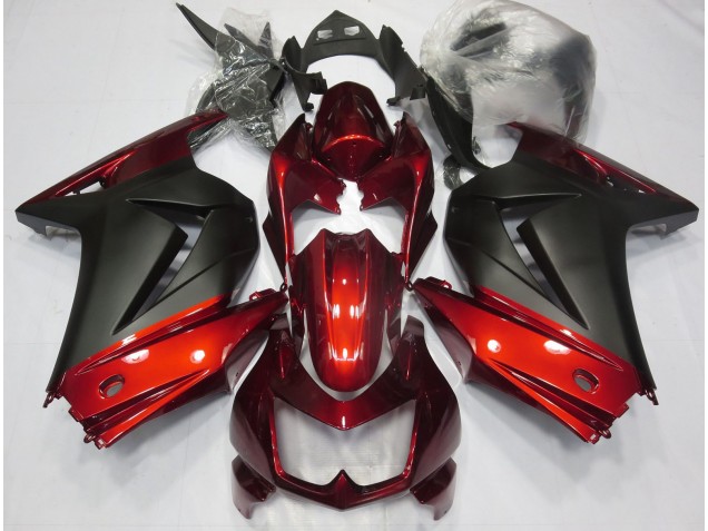 Rojo & Negro Mate 08-12 Kawasaki Ninja 250 Carenado Rojo & Negro Mate 08-12 Kawasaki Ninja 250 Carenado