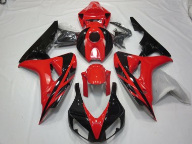 Rojo Negro OEM Estilo Sin Calcomanías 06-07 Honda CBR1000RR Carenado