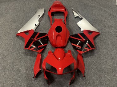 Rojo Negro & Plata 03-04 Honda CBR600RR Carenado