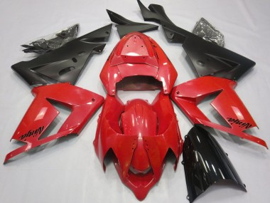 Rojo Perla & Negro 04-05 Kawasaki ZX10R Carenado