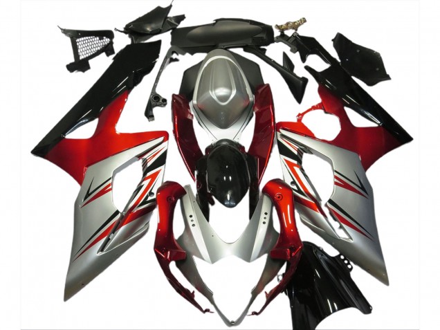 Rojo & Plata 05-06 Suzuki GSXR 1000 Carenado Rojo & Plata 05-06 Suzuki GSXR 1000 Carenado