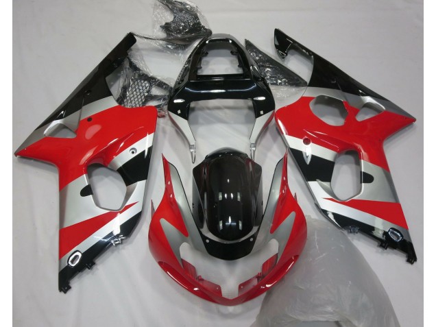 Rojo Plata Estilo OEM 00-02 Suzuki GSXR 1000 Carenado Rojo Plata Estilo OEM 00-02 Suzuki GSXR 1000 Carenado