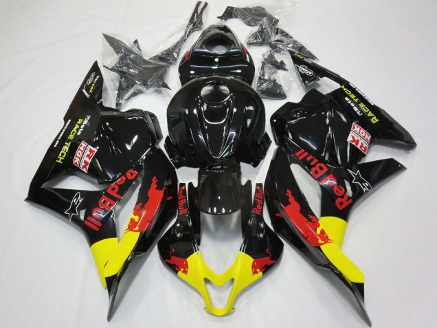 Rojo Toro Negro Brillante 09-12 Honda CBR600RR Carenado Rojo Toro Negro Brillante 09-12 Honda CBR600RR Carenado
