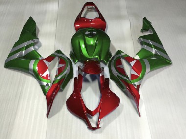 Rojo & Verde Capitán América 07-08 Honda CBR600RR Carenado