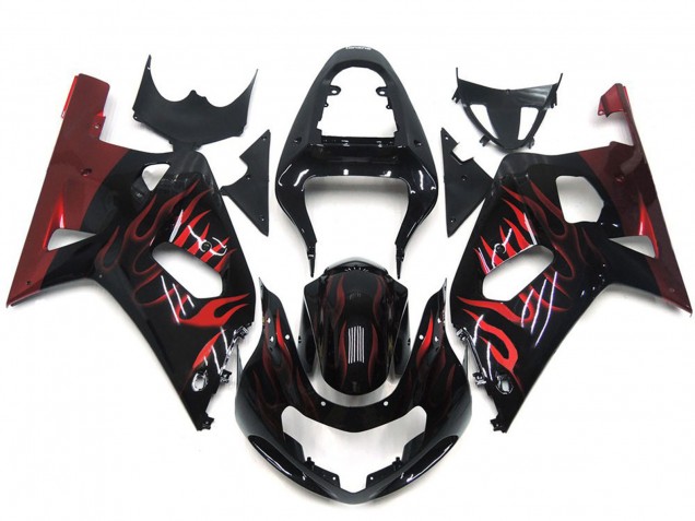 Rojo Vibrante Llama 01-03 Suzuki GSXR 600-750 Carenado Rojo Vibrante Llama 01-03 Suzuki GSXR 600-750 Carenado
