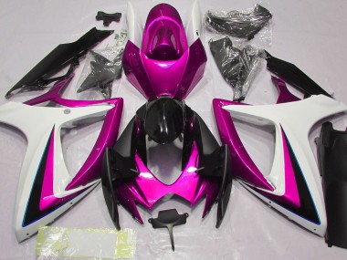 Rosa & Blanco 06-07 Suzuki GSXR 600-750 Carenado