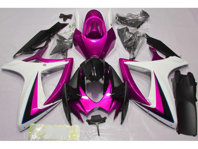 Rosa & Blanco 06-07 Suzuki GSXR 600-750 Carenado Rosa & Blanco 06-07 Suzuki GSXR 600-750 Carenado