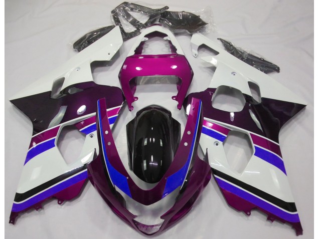 Rosa Brillante & Azul 04-05 Suzuki GSXR 600-750 Carenado Rosa Brillante & Azul 04-05 Suzuki GSXR 600-750 Carenado