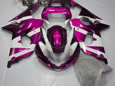 Rosa Brillante & Blanco 00-02 Suzuki GSXR 1000 Carenado