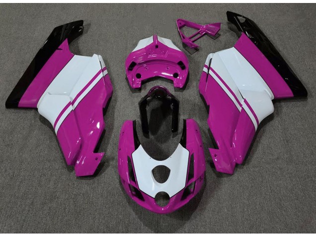 Rosa Brillante & Blanco 03-04 Ducati 749 999 Carenado Rosa Brillante & Blanco 03-04 Ducati 749 999 Carenado