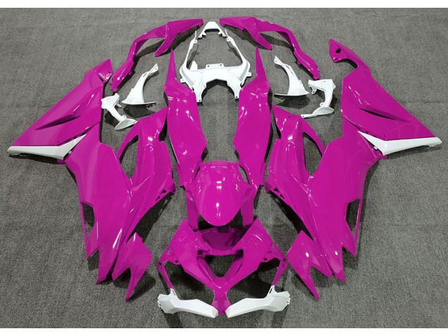 Rosa Brillante & Blanco 19-23 Kawasaki ZX6R Carenado Rosa Brillante & Blanco 19-23 Kawasaki ZX6R Carenado