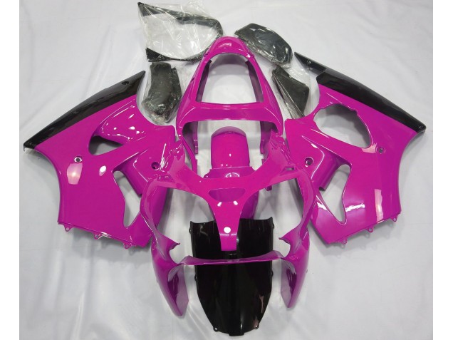 Rosa Brillante & Negro 00-02 Kawasaki ZX6R Carenado Rosa Brillante & Negro 00-02 Kawasaki ZX6R Carenado