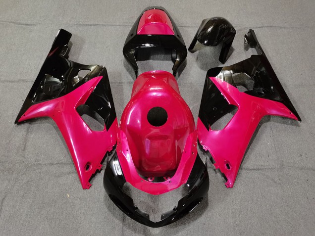 Rosa Brillante & Negro 01-03 Suzuki GSXR 600-750 Carenado Rosa Brillante & Negro 01-03 Suzuki GSXR 600-750 Carenado