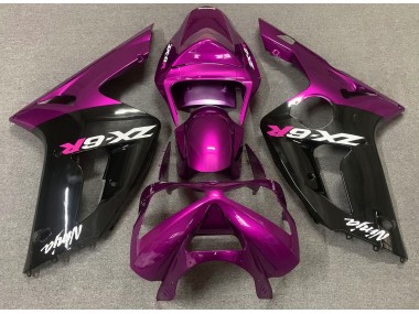 Rosa Brillante & Negro 03-04 Kawasaki ZX6R Carenado