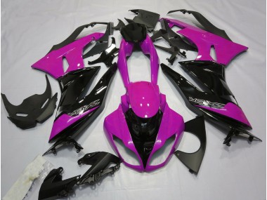 Rosa Brillante & Negro 09-12 Kawasaki ZX6R Carenado