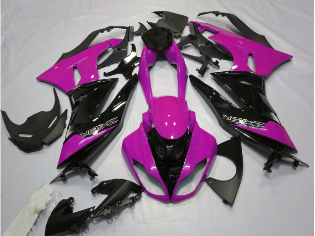 Rosa Brillante & Negro 09-12 Kawasaki ZX6R Carenado Rosa Brillante & Negro 09-12 Kawasaki ZX6R Carenado