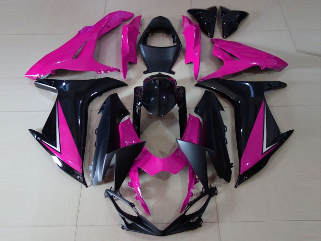 Rosa Brillante & Negro 11-24 Suzuki GSXR 600-750 Carenado Rosa Brillante & Negro 11-24 Suzuki GSXR 600-750 Carenado