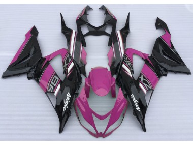 Rosa Brillante & Negro 13-18 Kawasaki ZX6R Carenado