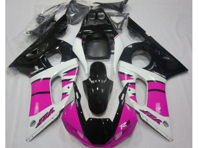 Rosa Brillante & Negro 98-02 Yamaha R6 Carenado Rosa Brillante & Negro 98-02 Yamaha R6 Carenado