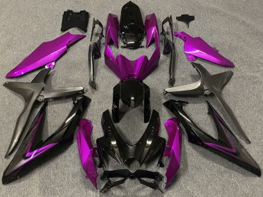 Rosa Brillante & Verde R 08-10 Suzuki GSXR 600-750 Carenado