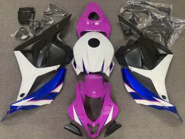 Rosa Brillo Blanco & Azul 09-12 Honda CBR600RR Carenado