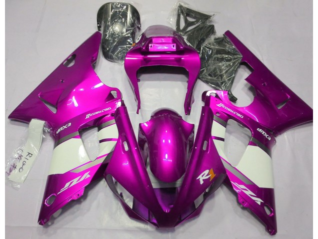 Rosa Fuerte & Blanco 00-01 Yamaha R1 Carenado Rosa Fuerte & Blanco 00-01 Yamaha R1 Carenado