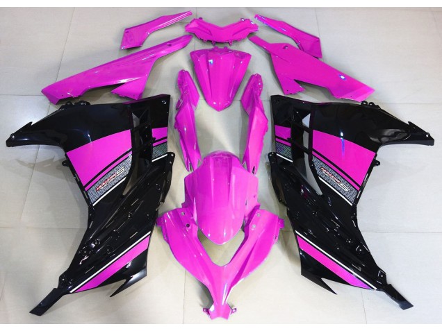 Rosa Fuerte & Negro 13-18 Kawasaki Ninja 300 Carenado Rosa Fuerte & Negro 13-18 Kawasaki Ninja 300 Carenado