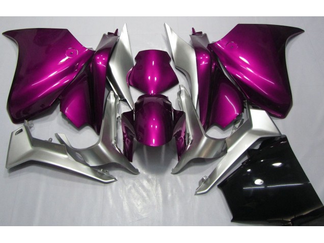 Rosa Intenso & Plateado 10-13 Honda VFR1200 Carenado Rosa Intenso & Plateado 10-13 Honda VFR1200 Carenado