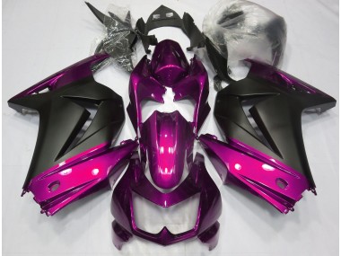 Rosa & Negro Mate 08-12 Kawasaki Ninja 250 Carenado