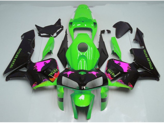 Salpicadura Rosa Sobre Verde 05-06 Honda CBR600RR Carenado Salpicadura Rosa Sobre Verde 05-06 Honda CBR600RR Carenado