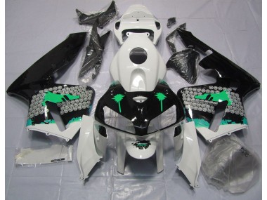 Salpicadura Turquesa Sobre Negro Brillante 05-06 Honda CBR600RR Carenado