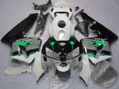 Salpicadura Turquesa Sobre Negro Brillante 05-06 Honda CBR600RR Carenado