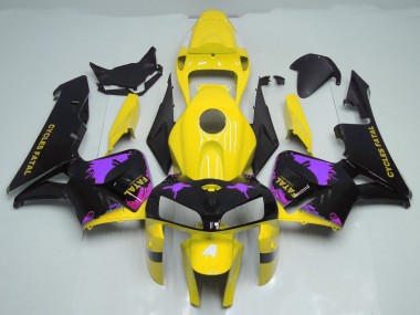 Salpicaduras De Amarillo Brillante & Morado 05-06 Honda CBR600RR Carenado