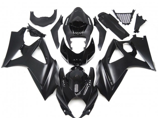 Slick Negro Mate Personalizado 07-08 Suzuki GSXR 1000 Carenado Slick Negro Mate Personalizado 07-08 Suzuki GSXR 1000 Carenado