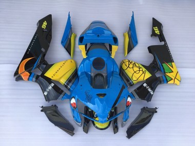 Tiburón Azul & Amarillo 05-06 Honda CBR600RR Carenado