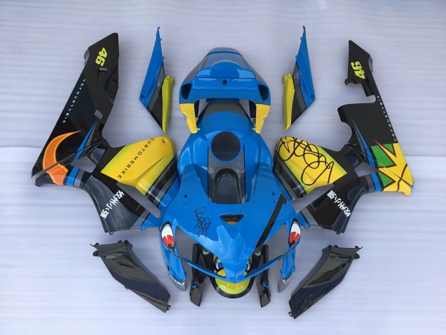 Tiburón Azul & Amarillo 05-06 Honda CBR600RR Carenado
