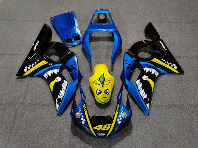 Tiburón Azul & Amarillo 98-02 Yamaha R6 Carenado Tiburón Azul & Amarillo 98-02 Yamaha R6 Carenado