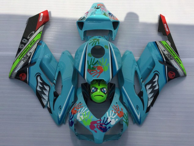 Tiburón Azul Claro 04-05 Honda CBR1000RR Carenado Tiburón Azul Claro 04-05 Honda CBR1000RR Carenado