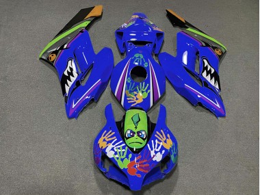Tiburón Azul Oscuro 04-05 Honda CBR1000RR Carenado