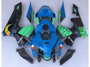 Tiburón Azul & Verde 05-06 Honda CBR600RR Carenado