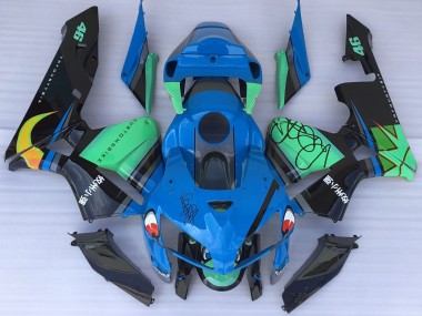 Tiburón Azul & Verde 05-06 Honda CBR600RR Carenado