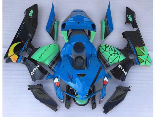 Tiburón Azul & Verde 05-06 Honda CBR600RR Carenado Tiburón Azul & Verde 05-06 Honda CBR600RR Carenado