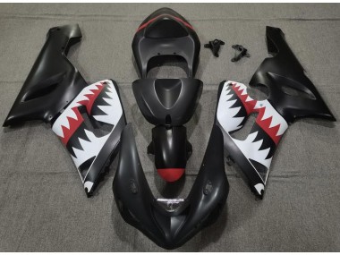 Tiburón Negro Mate 05-06 Kawasaki ZX6R Carenado