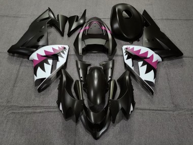 Tiburón Negro Mate & Rosa 04-05 Kawasaki ZX10R Carenado