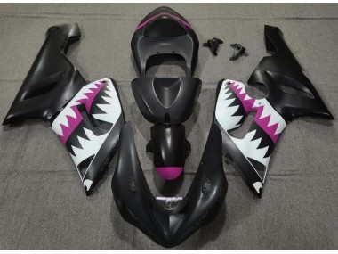 Tiburón Negro Mate & Rosa 05-06 Kawasaki ZX6R Carenado