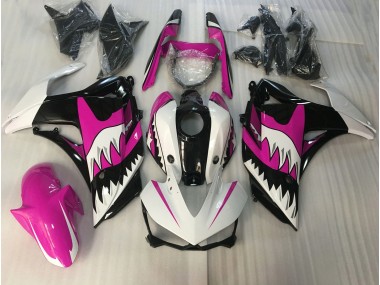 Tiburón Rosa & Blanco 15-18 Yamaha R3 Carenado