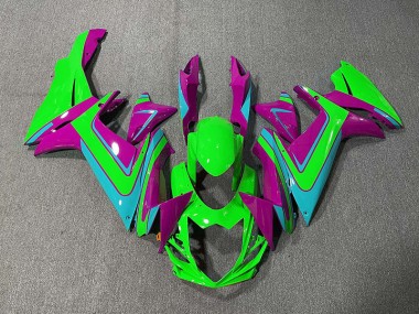 Verde Azul Claro & Magenta 11-24 Suzuki GSXR 600-750 Carenado