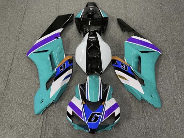 Verde Azulado 6 04-05 Honda CBR1000RR Carenado